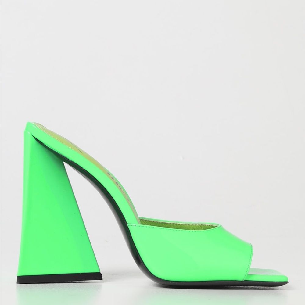 ATTICO Green  Patent Leather Devon Mules IT40